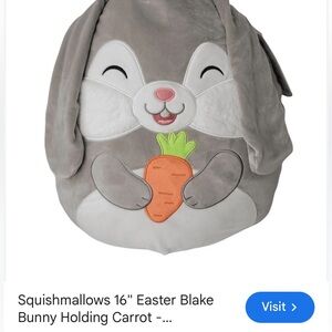 Squishmallows Gray and White Plush Tag Detail